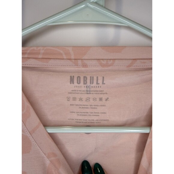 NoBull Cropped Muscle Tank Top Shirt Women’s Large Pink Floral CrossFit Gym New - Picture 3 of 7
